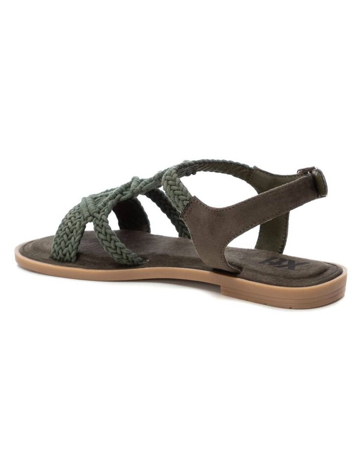 Sandales plates dessus macramé  (kaki)