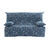 Housse canapé BZ matelassée imprimé feuillage (bleu)