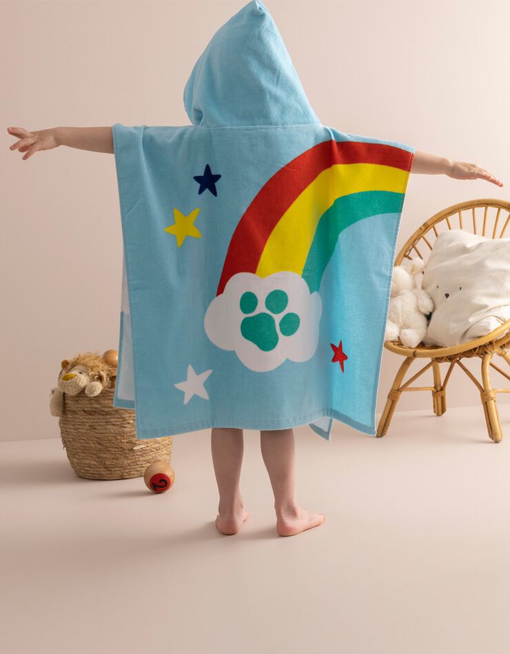 Poncho de bain enfant Pat Patrouille® à capuche personnalisable (bleu)