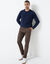 Pantalon chino élastiqué côtés - entrej. 82 cm (marron)