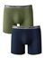Boxer long coupe short - lot de 2 (marine + tilleul)