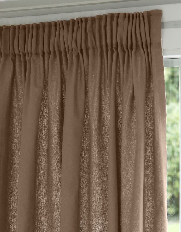 Rideau galon fronceur bachette unie (taupe)