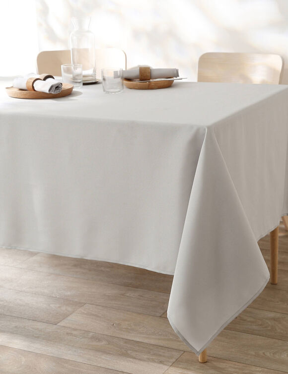 Nappe unie entretien facile (gris perle)