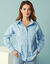 Chemise oversize Spécial Petites, manches longues, popeline (bleu)
