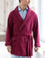 Robe de chambre courte maille polaire (bordeaux)