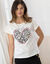 T-shirt manches courtes, imprimé "love" (écru)