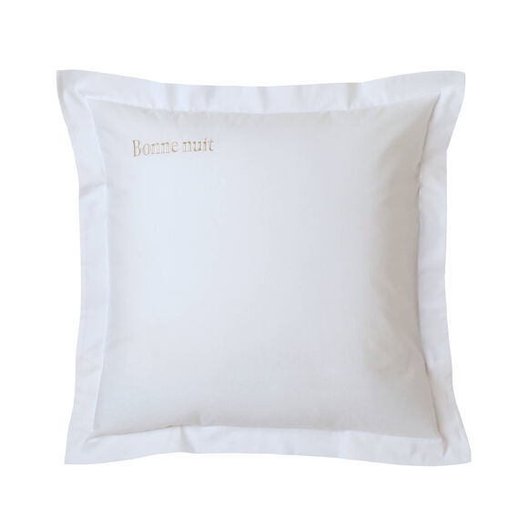 Taie d'oreiller &agrave; personnaliser - coton 57 fil/cm&sup2; (blanc)