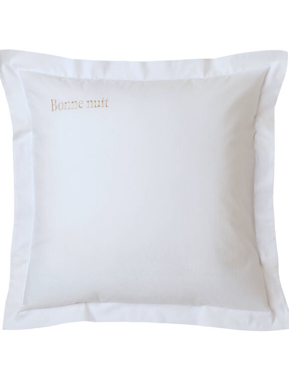 Taie d'oreiller &agrave; personnaliser - coton 57 fil/cm&sup2; (blanc)