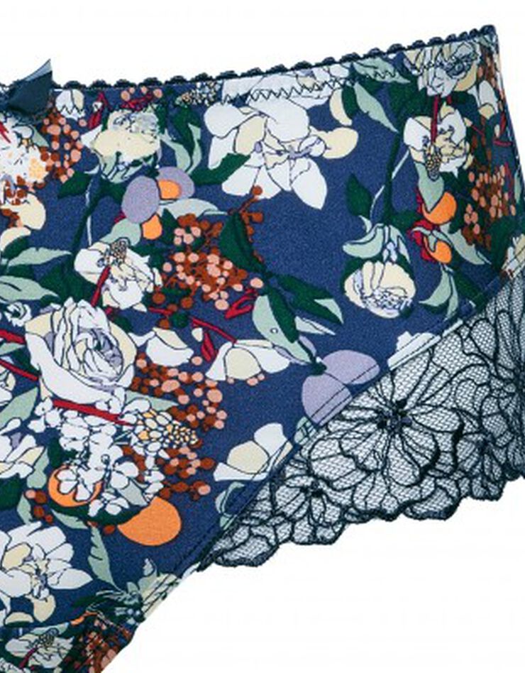 Shorty "Agnès" dentelle et microfibre imprimées (bleu) Shorty "Agnès" dentelle et microfibre imprimées (bleu)