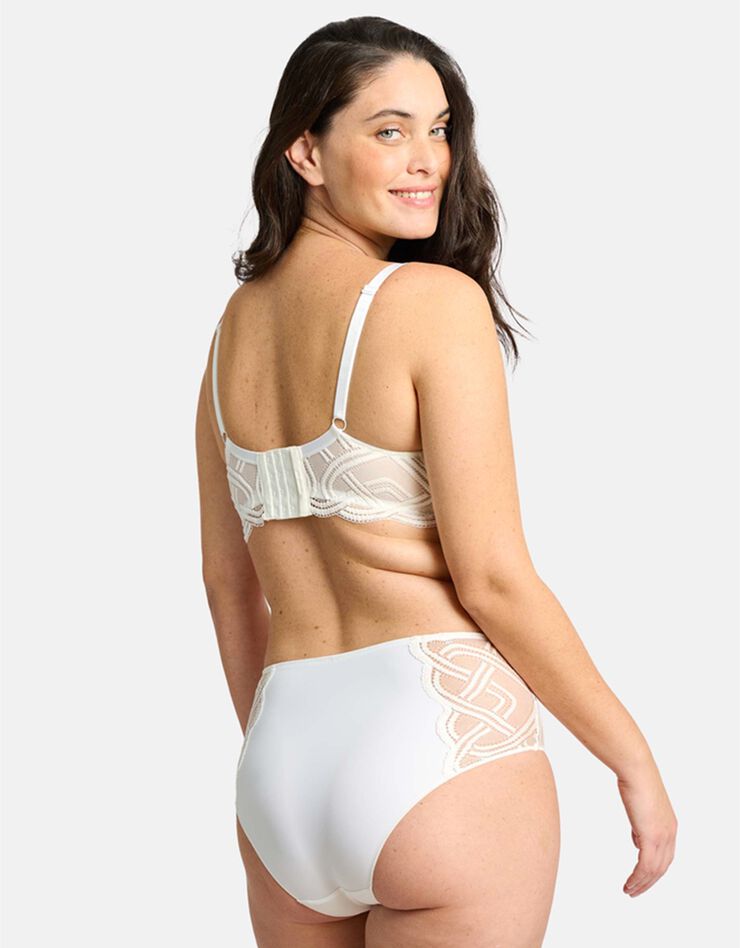 Culotte midi dentelle Elise  (ivoire)