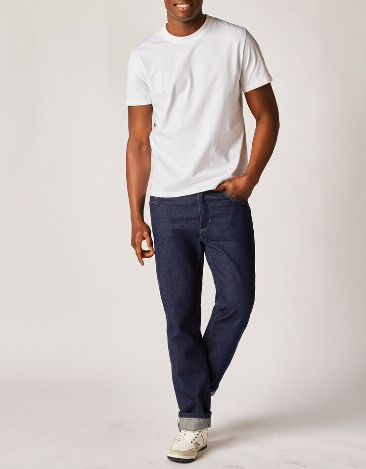 Tee-shirt col rond manches courtes (blanc)