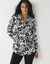 Chemise liquette imprimé floral bicolore (écru / noir)
