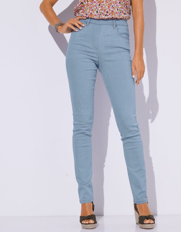 Jegging fuselé jean stretch - grande stature (bleached)
