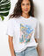 T-shirt loose imprim&eacute; carte postale, jersey (blanc)