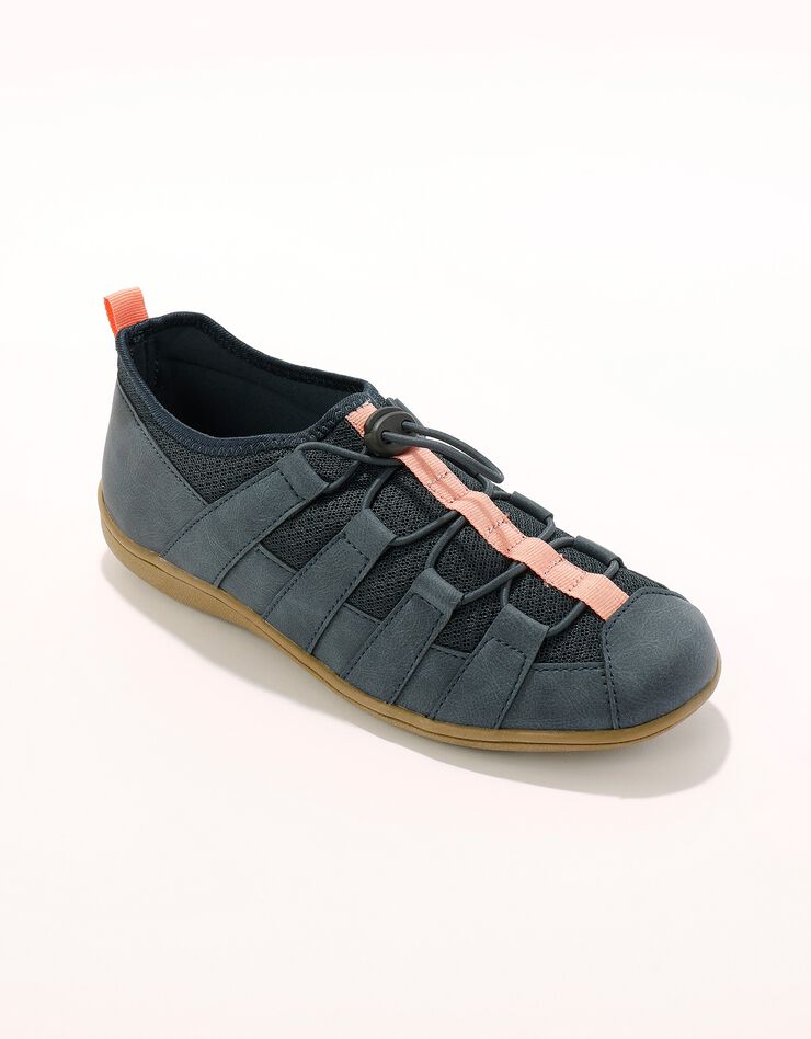 Sneakers détente en mesh à lacets élastiques (marine) Sneakers détente en mesh à lacets élastiques (marine)