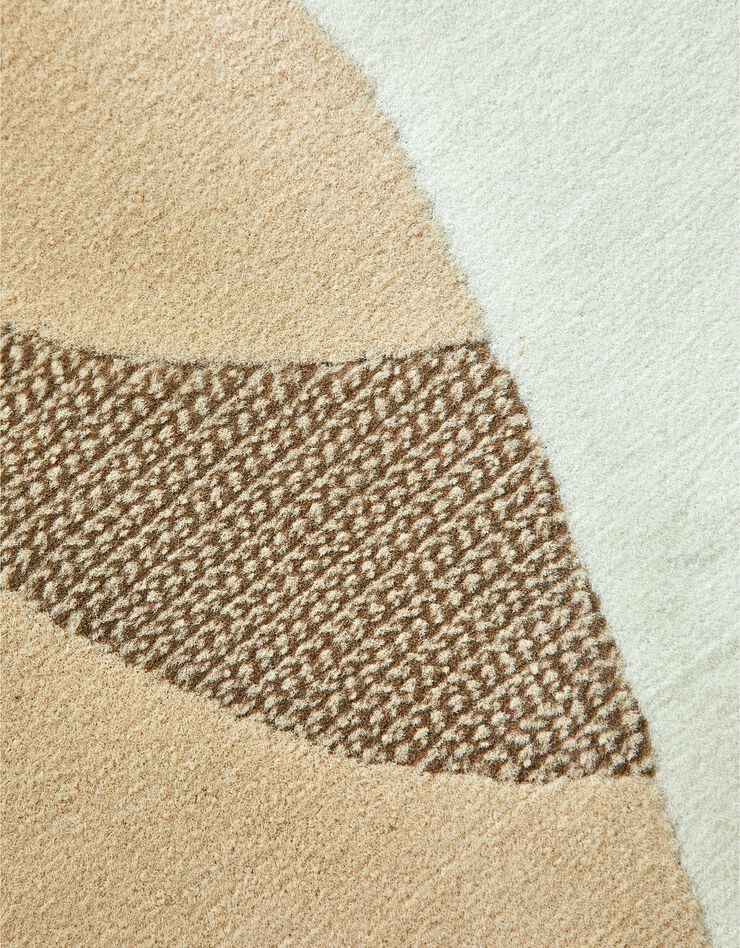 Tapis rectangulaire motif rétro (taupe)