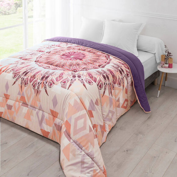 Couette microfibre imprimé Attrape-rêves 200 g/m² (parme)