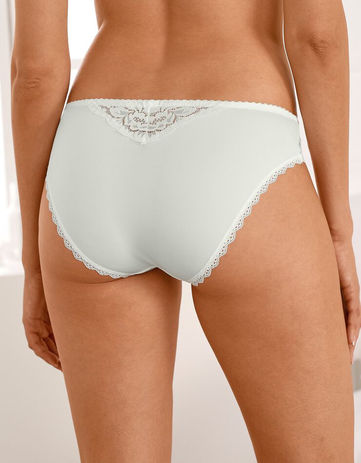 Culotte Akola en microfibre et dentelle - forme midi (ivoire) Culotte Akola en microfibre et dentelle - forme midi (ivoire)