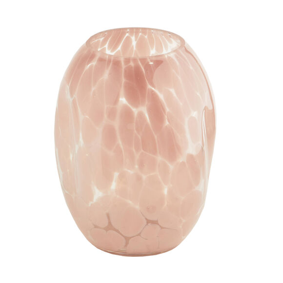 Vase en verre tachet&eacute; (parme)