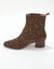 Boots western motif l&eacute;opard (marron / noir)