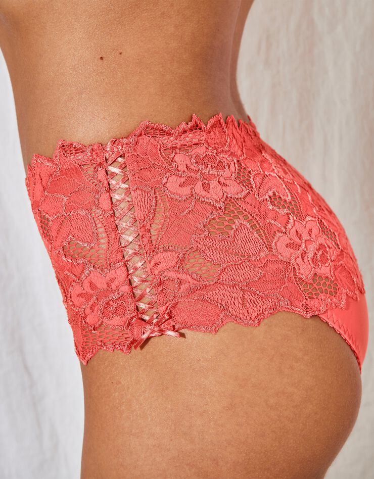 Culotte haute dentelle unie Arum (abricot) Culotte haute dentelle unie Arum (abricot)
