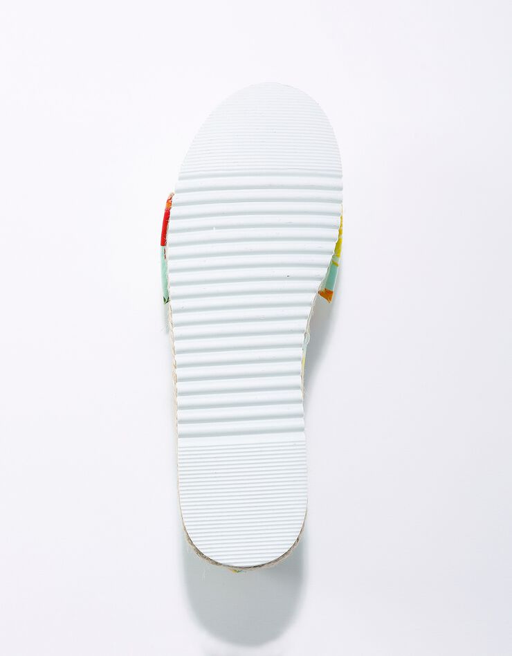 Mocassins espadrilles imprimées à noeud semelle corde crantée (multicolore) Mocassins espadrilles imprimées à noeud semelle corde crantée (multicolore)