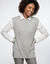 Pull tunique manches courtes avec liens &agrave; nouer, toucher doux (gris)