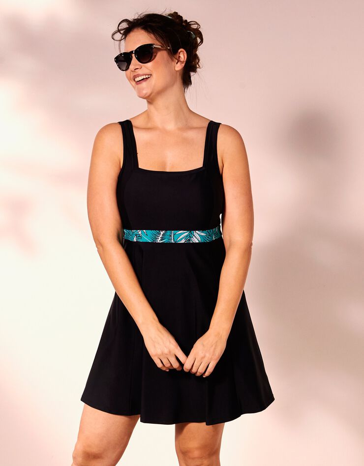 Maillot de bain jupette Volos (noir / turquoise) Maillot de bain jupette Volos (noir / turquoise)