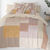 Linge de lit imprimé Damier - coton (beige)