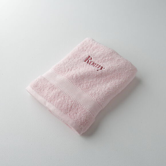 Collection serviettes de bain personnalis&eacute;es - confort moelleux 540 g/m&sup2; (rose poudr&eacute;)
