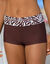 Boxer de bain modulable imprimé zèbre (chocolat)