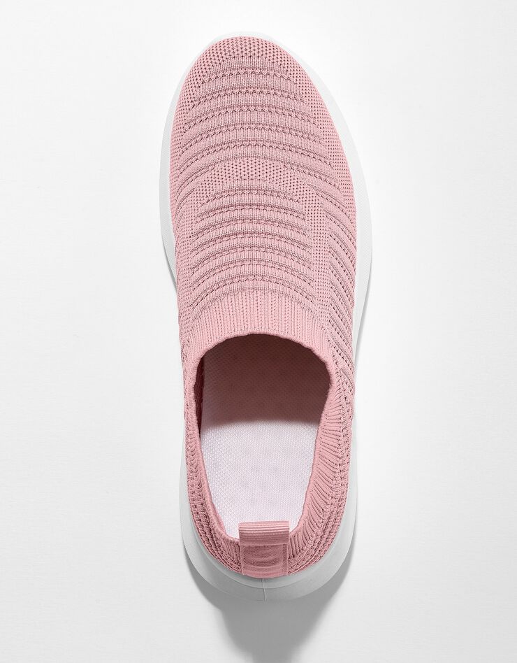 Baskets à enfiler confort, textile mesh (rose)