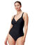 Maillot de bain 1 pièce Cross Knot (noir)