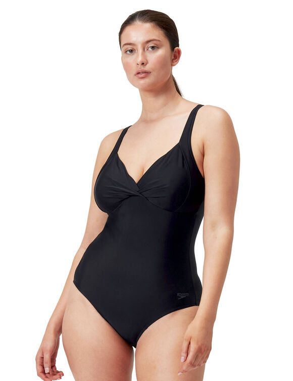 Maillot de bain 1 pièce Cross Knot (noir)