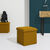 Coffre-pouf pliable, revêtement texturé (moutarde)