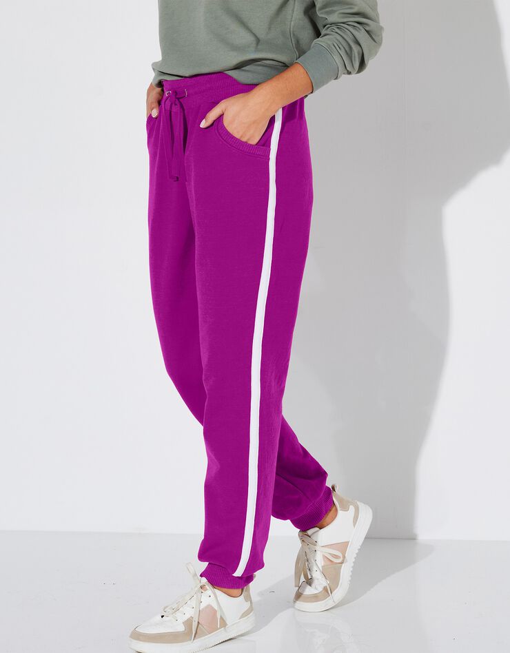 Pantalon blousant bicolore (violine / blanc) Pantalon blousant bicolore (violine / blanc)