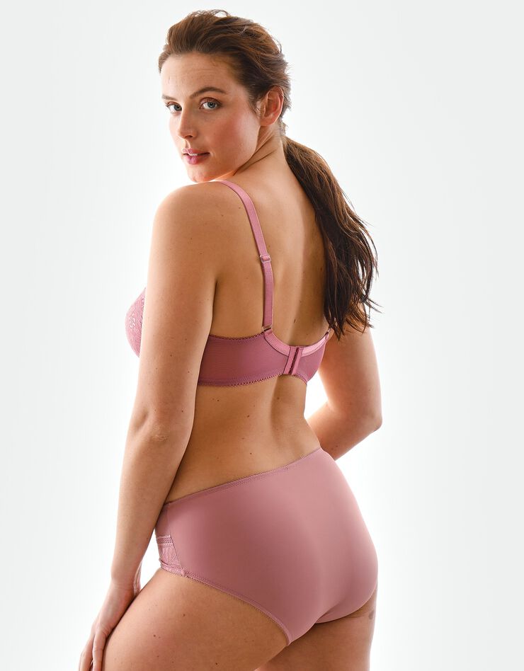 Soutien-gorge minimiseur en tulle et dentelle Camana - avec armatures (bois rose) Soutien-gorge minimiseur en tulle et dentelle Camana - avec armatures (bois rose)