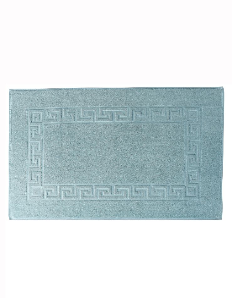 Tapis de bain éponge liteau motif frise grecque (vert d'eau) Tapis de bain éponge liteau motif frise grecque (vert d'eau)