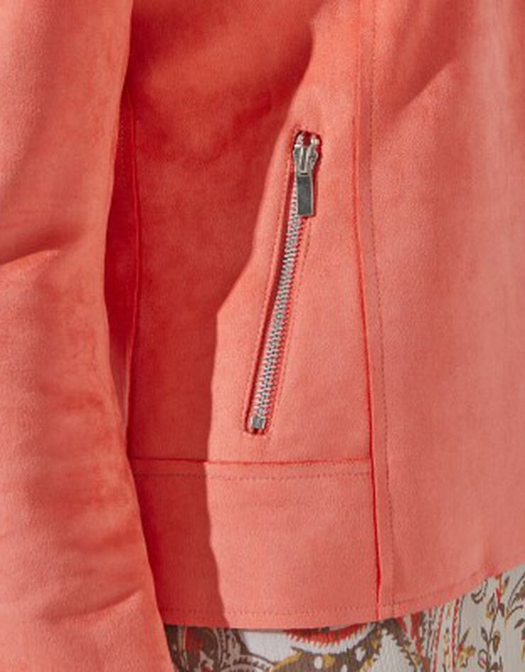 Blouson zippé suédine manches longues (paprika) Blouson zippé suédine manches longues (paprika)
