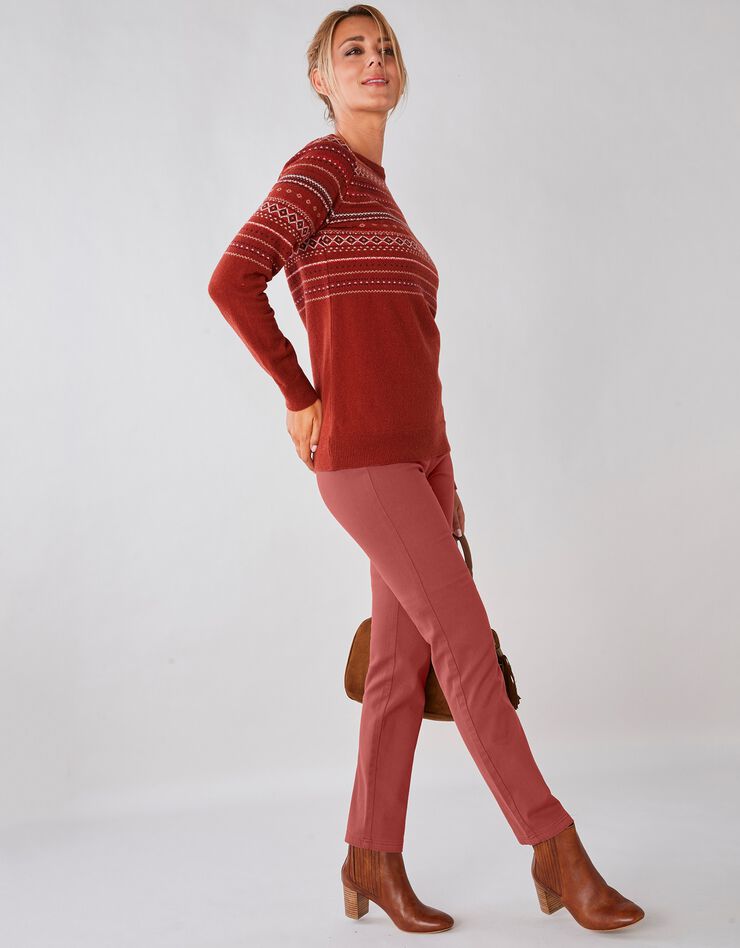 Pantalon sculptant effet ventre plat taille élastiquée (tomette) Pantalon sculptant effet ventre plat taille élastiquée (tomette)