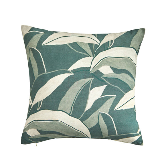 Housse de coussin imprimé feuillage - lot de 2 (vert)