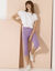 Pantalon capri taille haute (parme)