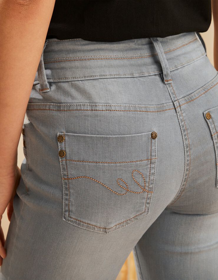 Jean délavé coupe bootcut stretch (gris) Jean délavé coupe bootcut stretch (gris)