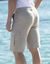 Bermuda cargo en sergé ultra stretch (beige)