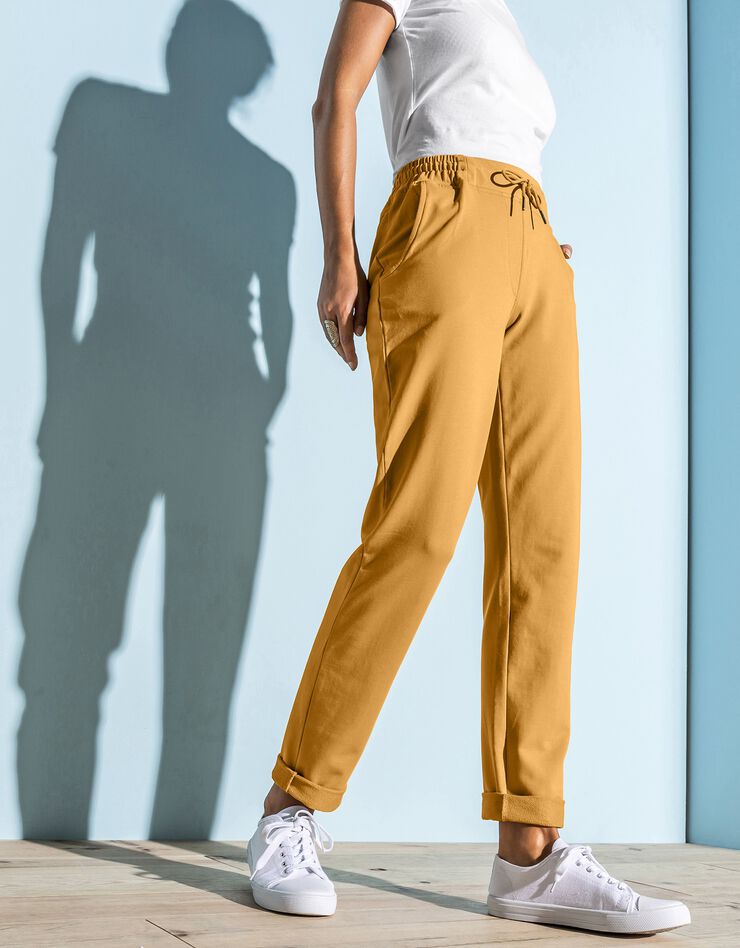 Pantalon jogpant ceinture élastiquée molleton (curry) Pantalon jogpant ceinture élastiquée molleton (curry)