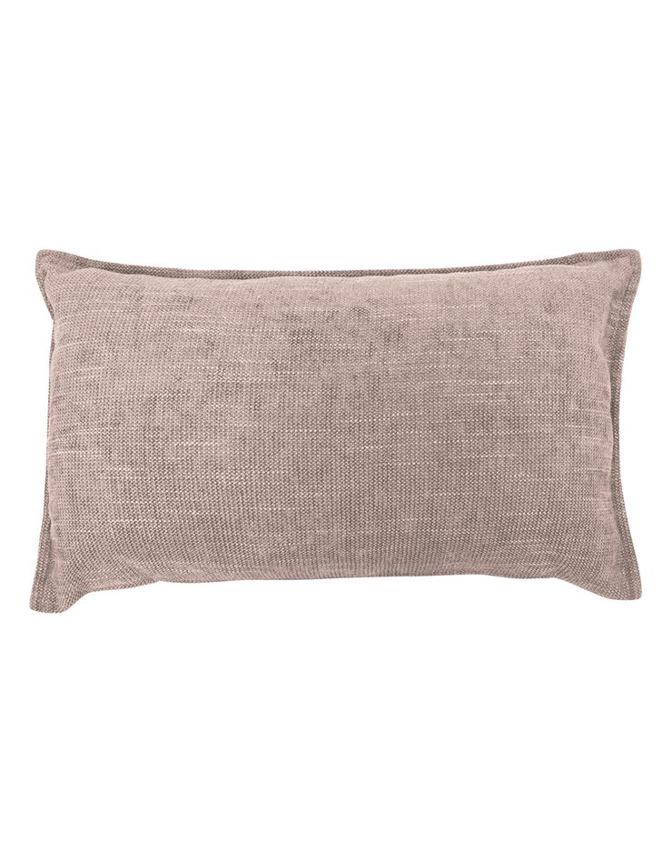 Coussin rectangulaire uni velours texturé (naturel)