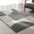 Tapis décoratif motif géométrique (gris foncé)