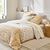 Linge de lit Amélie en coton imprimé vintage (beige)
