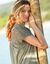 T-shirt uni macramé (kaki)