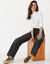 Jean coupe large stretch, petite stature (noir)